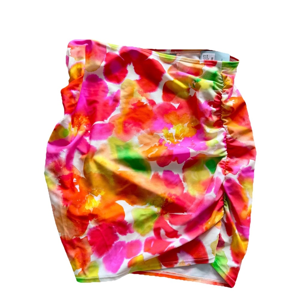 Shade Shore Swimming Swim Skirt Pink Small (4-6) BRAND NEW Floral Beach Cover Up